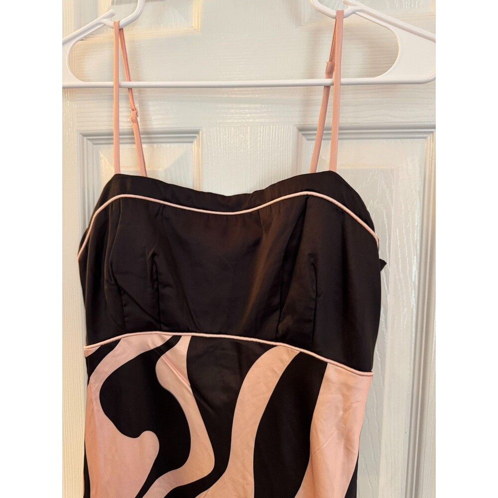 Petal & Pup Slip Midi Dress Sz 8 NWT Pink Black Abstract Strap Vacation Wedding - Picture 8 of 12